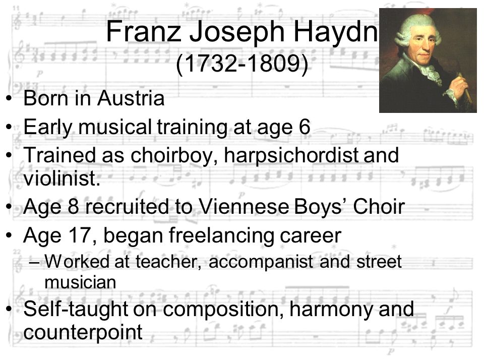 franz joseph haydn biography summary