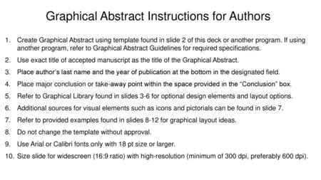 Graphical Abstract Instructions for Authors