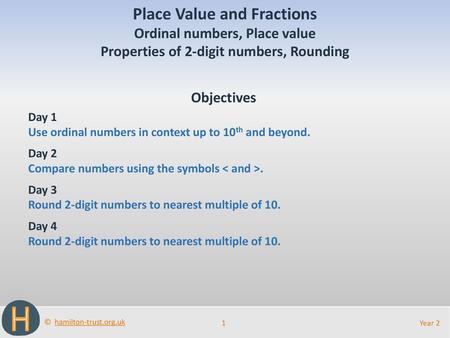 Place Value and Fractions