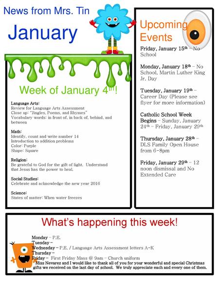 What’s happening this week!