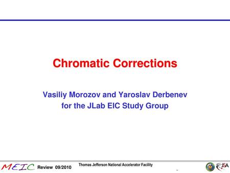Chromatic Corrections
