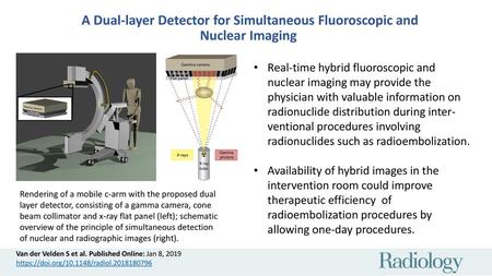 A Dual-layer Detector for Simultaneous Fluoroscopic and Nuclear Imaging  Real-time hybrid fluoroscopic and nuclear imaging may provide the physician with.