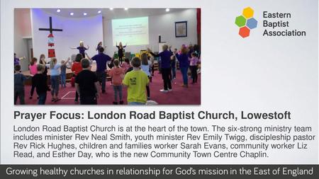 Prayer Focus: London Road Baptist Church, Lowestoft