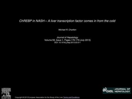 ChREBP in NASH – A liver transcription factor comes in from the cold