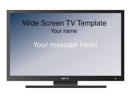 Wide Screen TV Template
