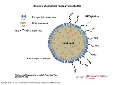 Structure of solid lipid nanoparticles (SLNs).