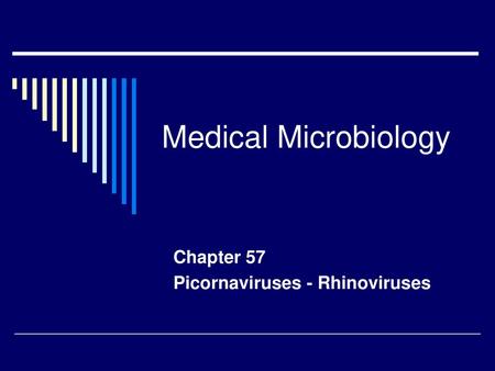 Chapter 57 Picornaviruses - Rhinoviruses