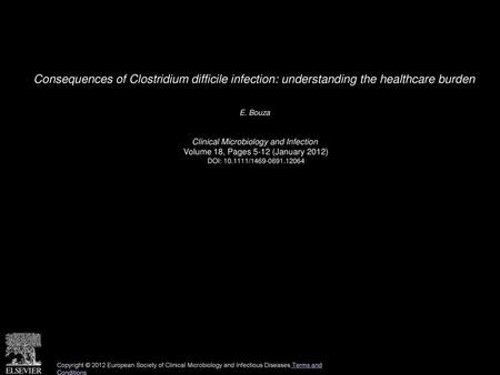 E. Bouza  Clinical Microbiology and Infection 