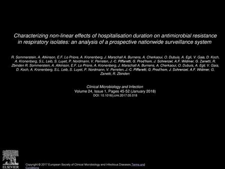 Characterizing non-linear effects of hospitalisation duration on antimicrobial resistance in respiratory isolates: an analysis of a prospective nationwide.