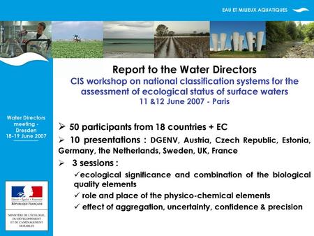 Water Directors meeting - Dresden