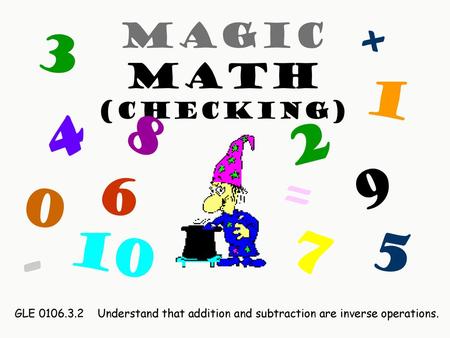 = Magic Math (Checking)