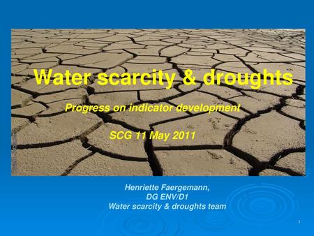 Water scarcity & droughts