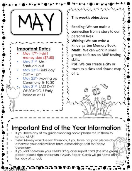 Important End of the Year Information