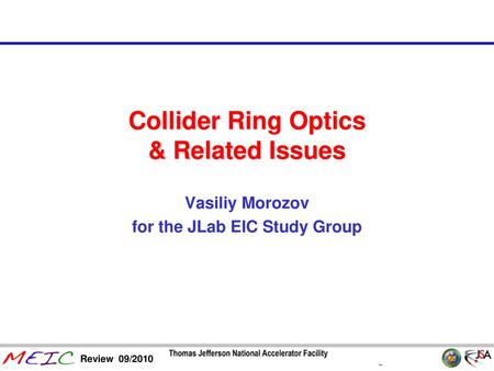 Collider Ring Optics & Related Issues