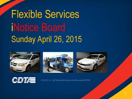 Flexible Services iNotice Board Sunday April 26, 2015