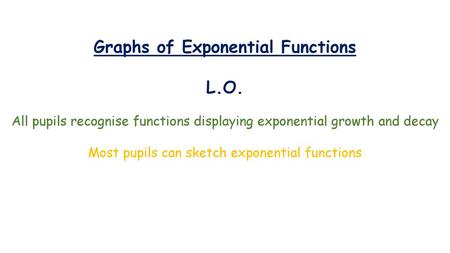 Graphs of Exponential Functions