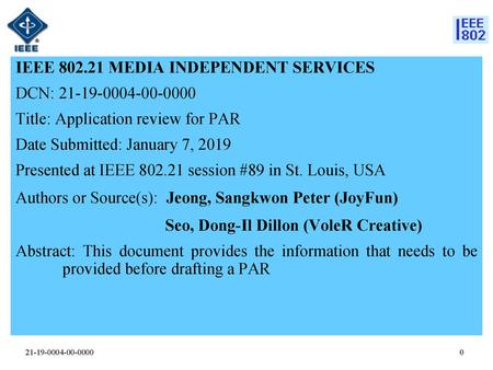 IEEE MEDIA INDEPENDENT SERVICES DCN: