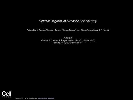 Optimal Degrees of Synaptic Connectivity