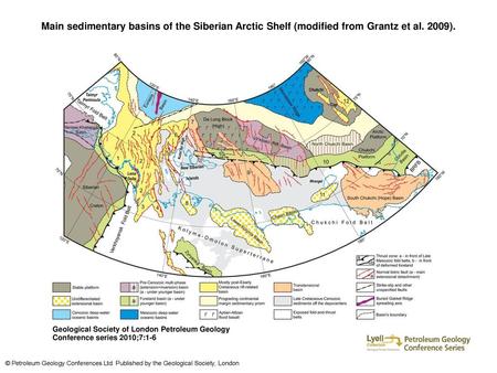 Main sedimentary basins of the Siberian Arctic Shelf (modified from Grantz et al. 2009). Main sedimentary basins of the Siberian Arctic Shelf (modified.