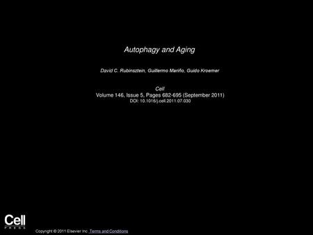 Autophagy and Aging Cell