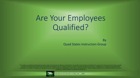 Are Your Employees Qualified?