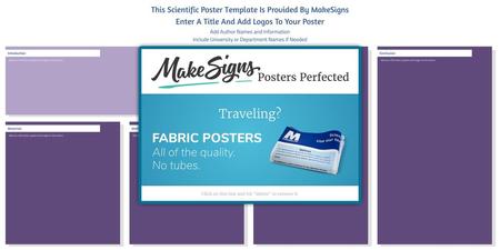 This Scientific Poster Template Is Provided By MakeSigns
