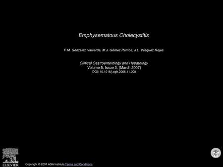 Emphysematous Cholecystitis