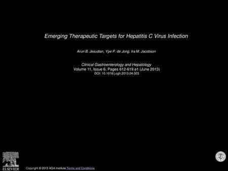 Emerging Therapeutic Targets for Hepatitis C Virus Infection