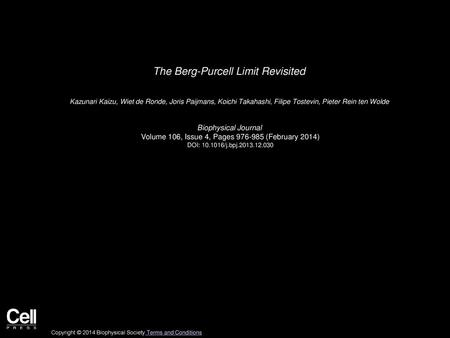 The Berg-Purcell Limit Revisited