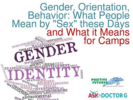 Gender, Orientation, Behavior: What People Mean by Sex these Days and What it Means for Camps.