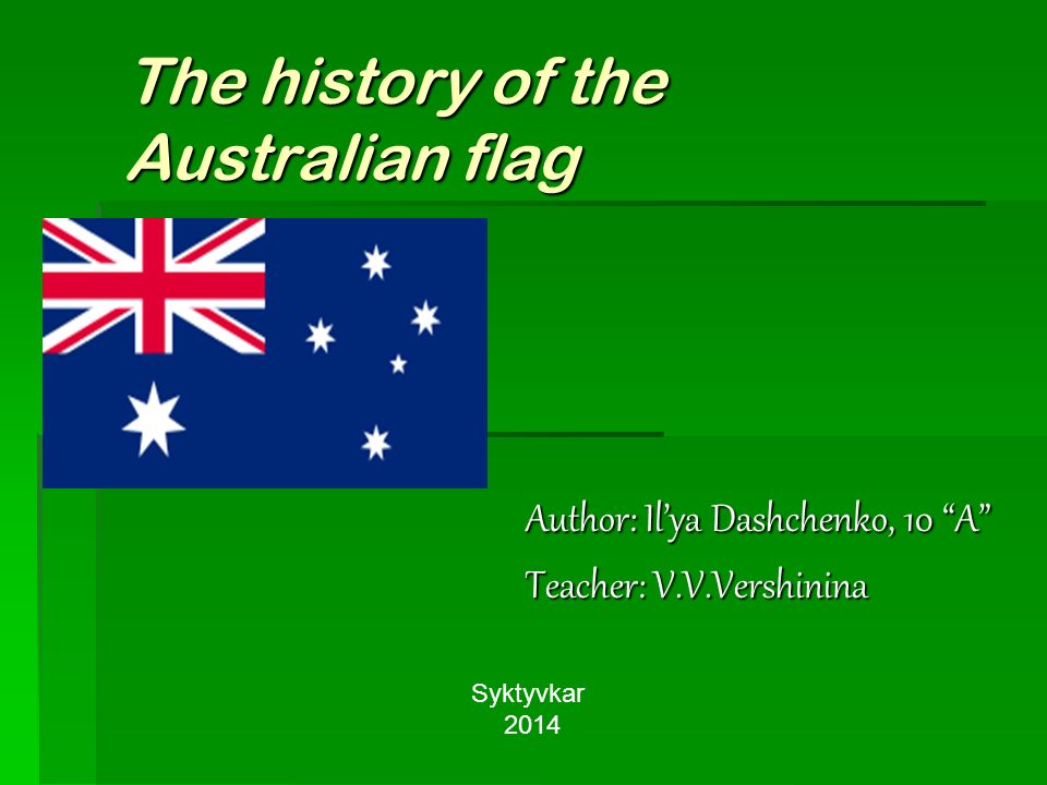 The of Australian flag - ppt video