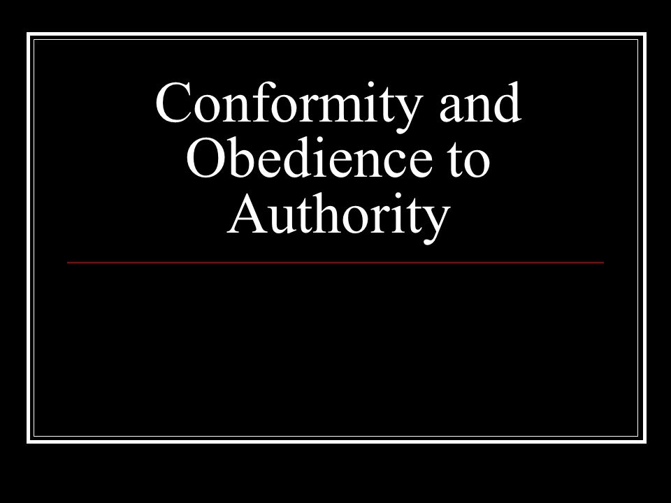 obedience to authority examples
