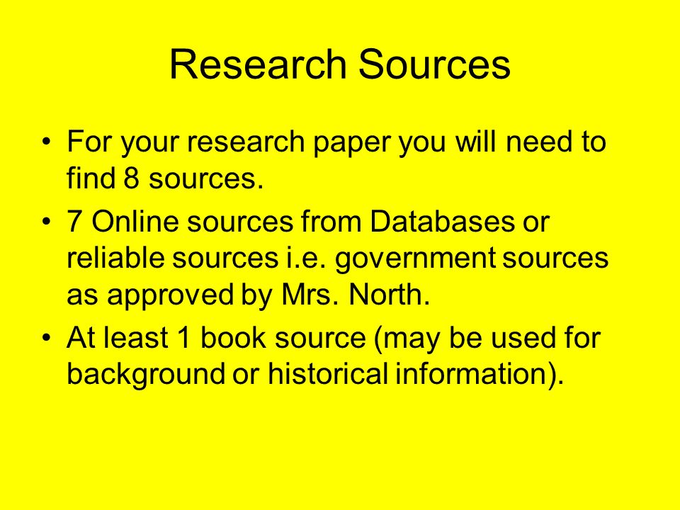 online sources for research papers