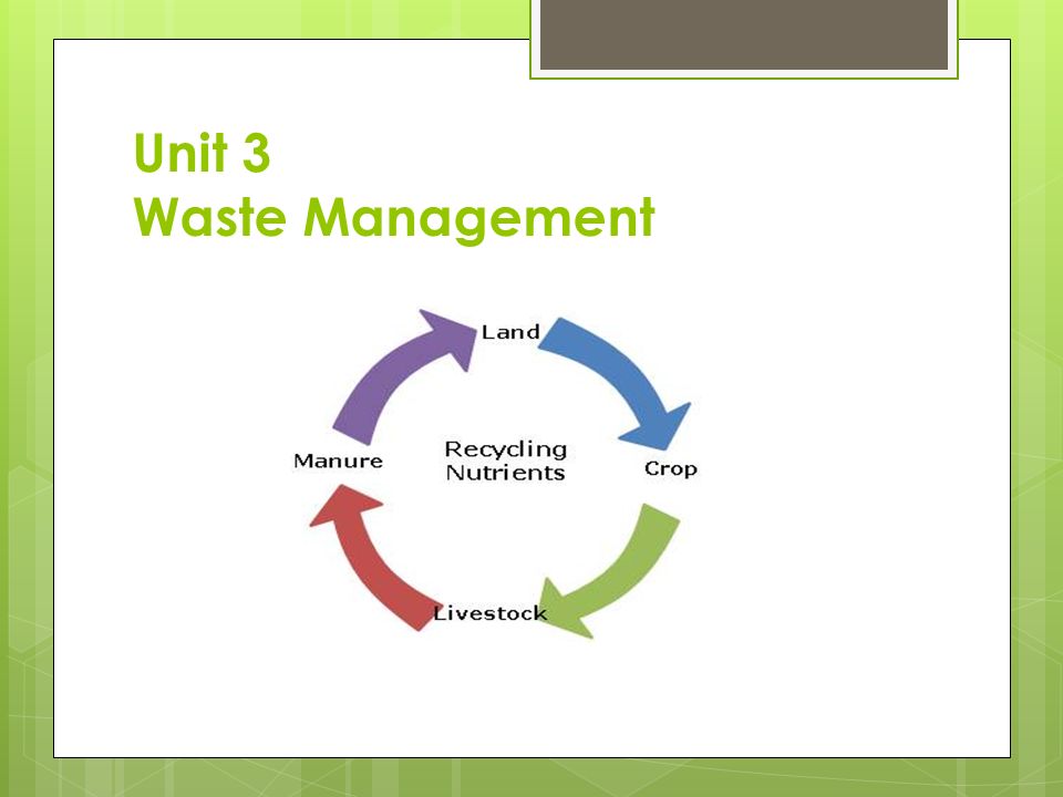Unit 3 Waste Management. - ppt video online download