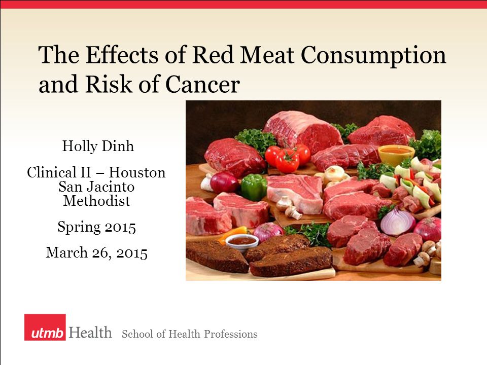 vi Bedstefar malt The Effects of Red Meat Consumption and Risk of Cancer - ppt video online  download