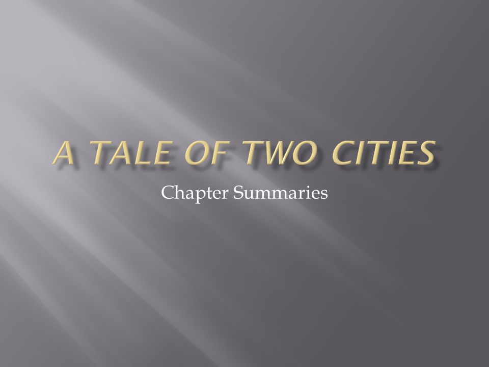 tale of two cities book 2 chapter 9