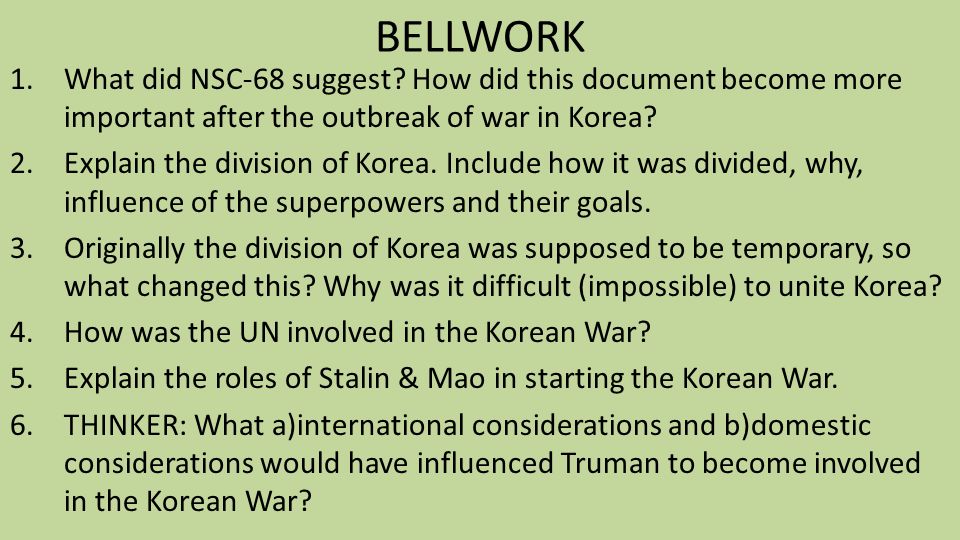 The Outbreak: Documents - The Korean War