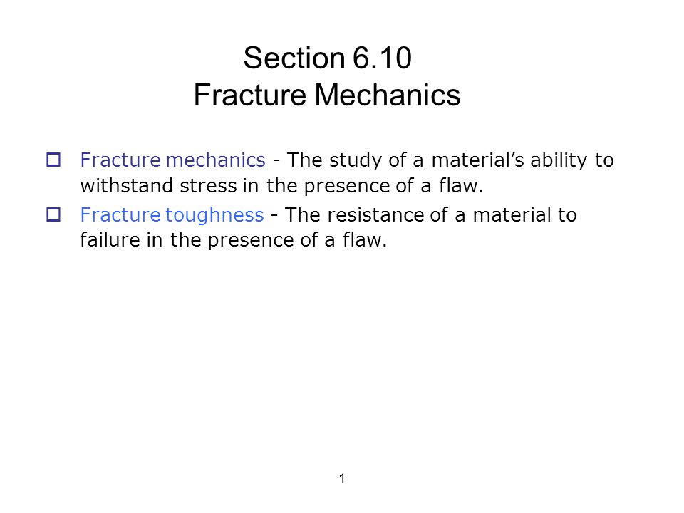 Fracture Mechanics online class