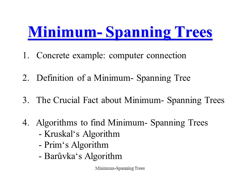 PPT - Minimum Spanning Trees PowerPoint Presentation, free