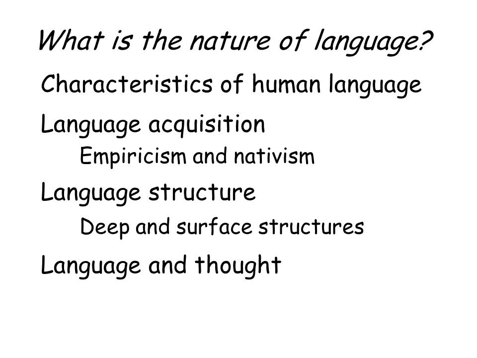 What is the nature of language? - ppt video online download