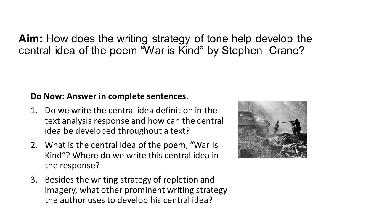 Aim: How does the writing strategy of tone help develop the