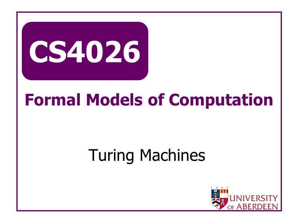 Computational model of a Turing machine