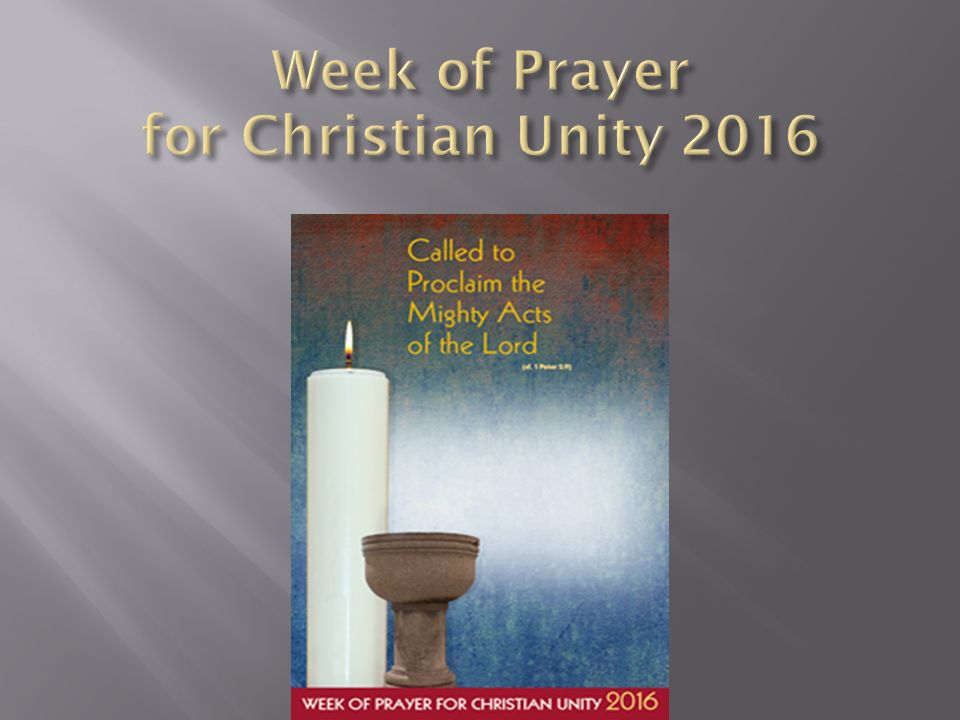 The Week of Prayer for Christian Unity (January 18-25) was first
