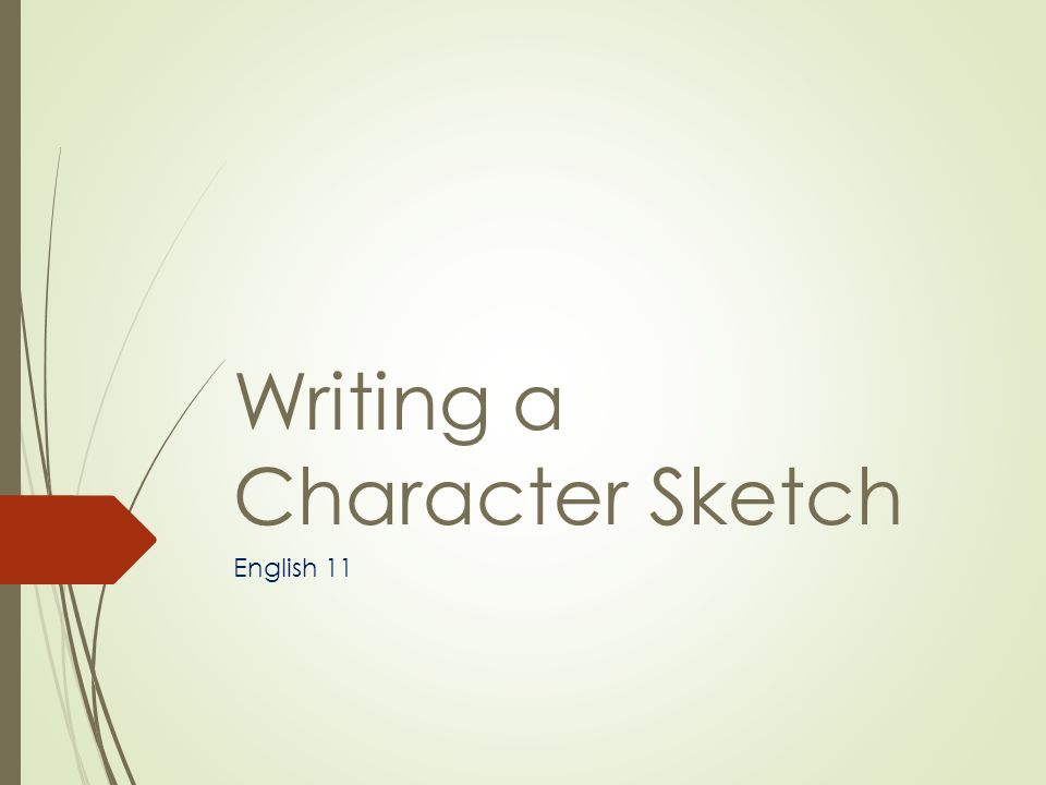 Character Sketch Sample  PDF
