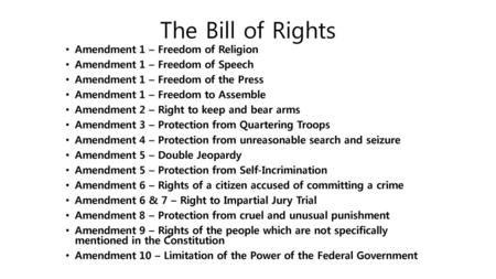 bill of rights 10 amendments