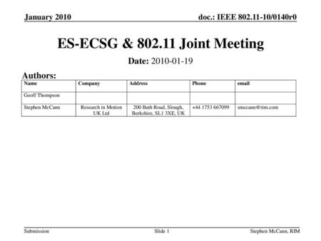 ES-ECSG & Joint Meeting