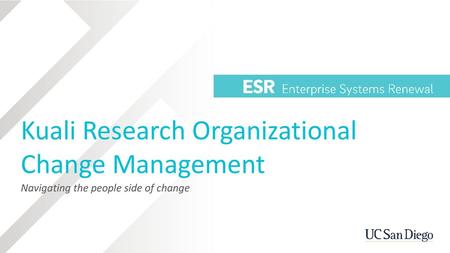Kuali Research Organizational Change Management