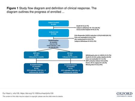 Figure 1 Study flow diagram and definition of clinical response