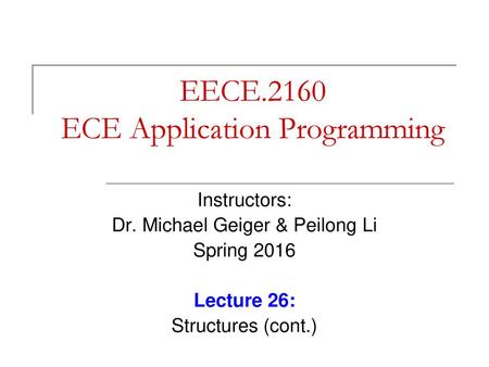 EECE.2160 ECE Application Programming