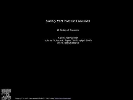 Urinary tract infections revisited
